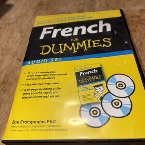 French for Dummies Audio Set Zoe Erotopoulos 3 CD Set 96-Page Guide 2007